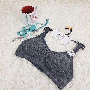 Lamaze Gray Support Matternity Seamless Bralette M